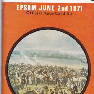 Derby Day Epsom June 2nd 1971 Racecard