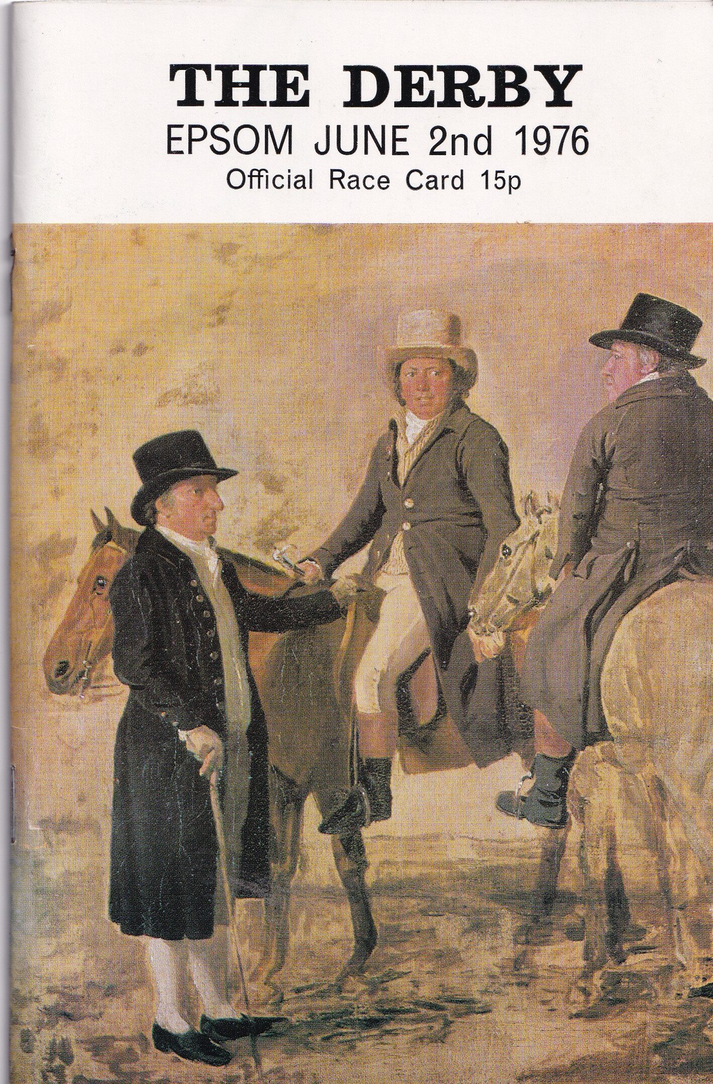 The Derby Epsom June 2nd 1976 Racecard