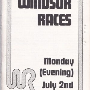 Royal Windsor Races Monday (Evening) July 2nd 1984 Racecard