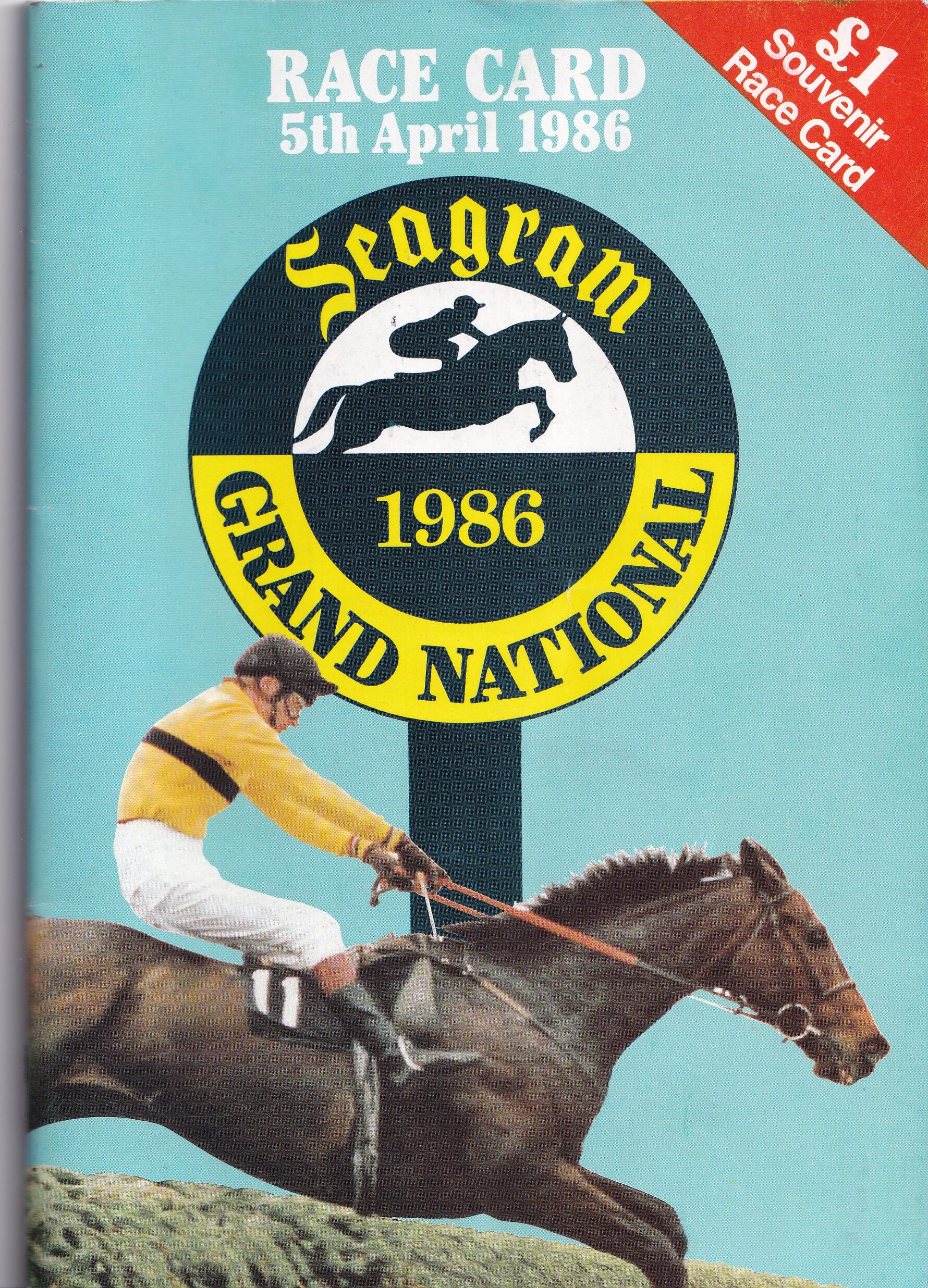 Liverpool Grand National Meeting Saturday April 5th 1986 Racecard Liverpool Grand National Meeting Saturday April 5th 1986 Racecard