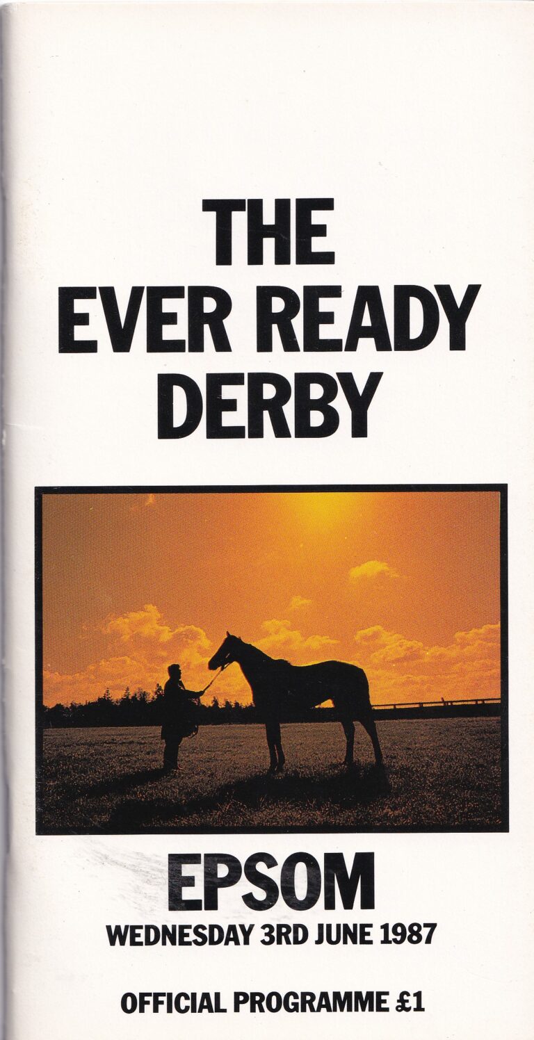 The Ever Ready Derby Epsom Wednesday 3rd June 1987 Racecard