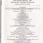 Cheltenham First October Meeting Second Day Thursday October 8th 1987 Racecard