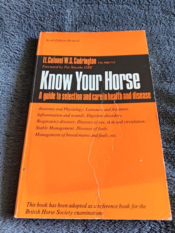Know Your Horse - Lt. Colonel W.S. Codrington TD, MRCVS