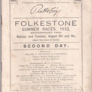 Folkestone Racecard 1932