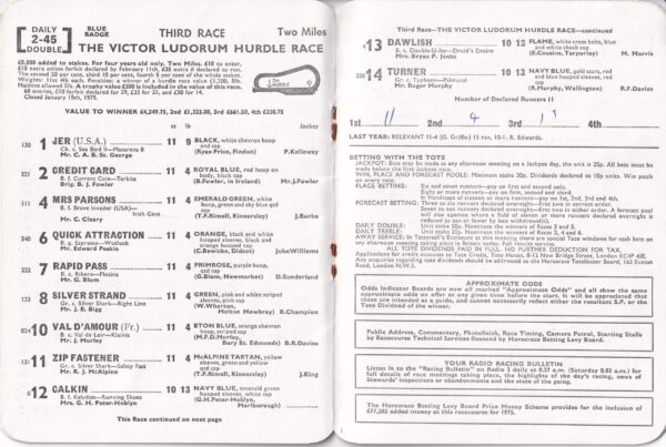 Haydock Park March Meeting Racecard