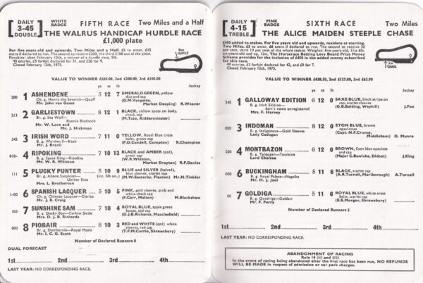 Haydock Park March Meeting Racecard