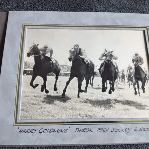 Horse Racing Photo of 'Harry Goldmine' Thirsk 1961 Jockey E. Hide