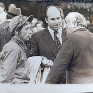 Henri Samani, H. H. Aga Khan, François Mathet - Horse Racing Photo by E G Byrne