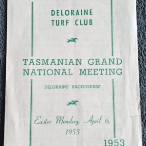 1953 Tasmanian Grand National Meeting Programme: Deloraine Racecourse