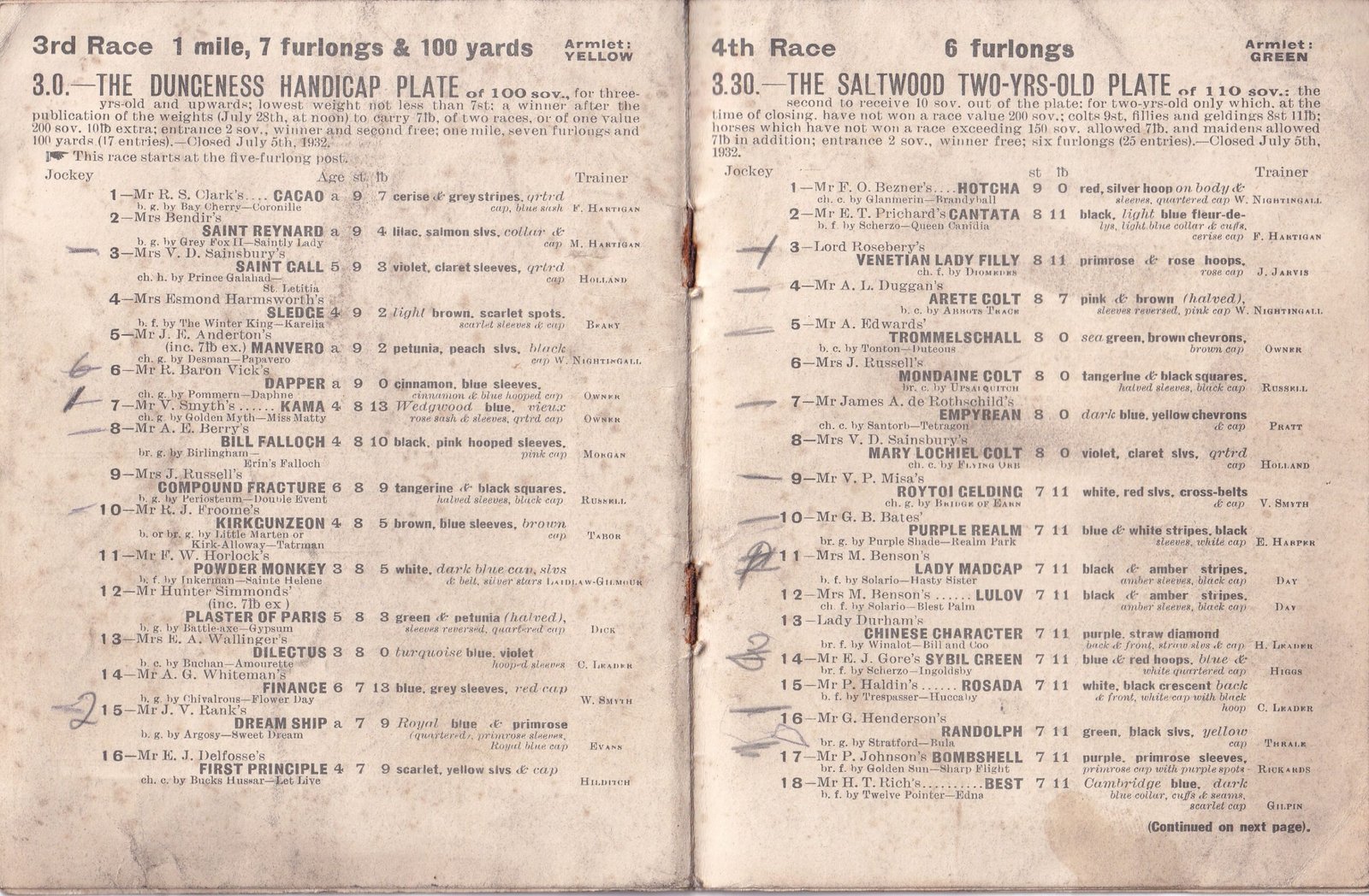 Folkestone Summer Races 1932 Monday and Tuesday August 8th and 9th Second Day - Image 5