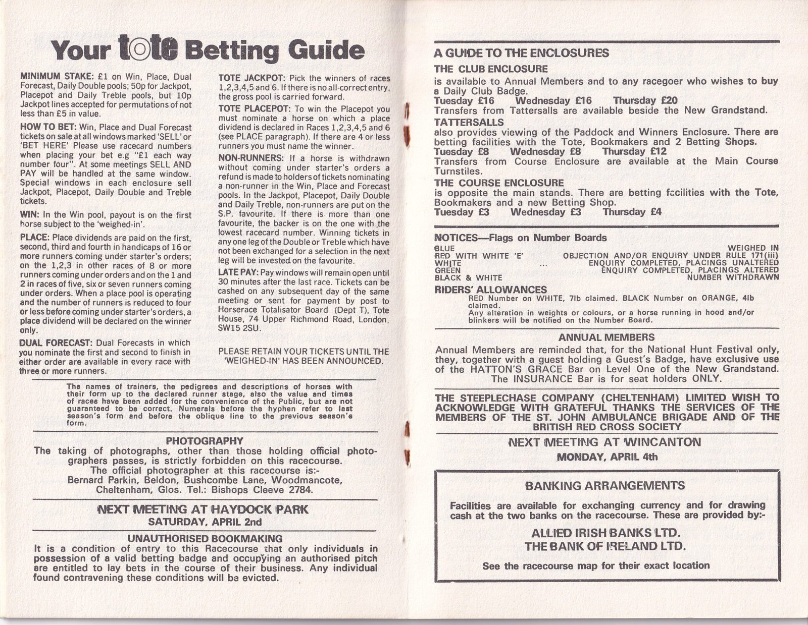 Tote Cheltenham Gold Cup Racecard Thursday March 17th 1983 - Image 11