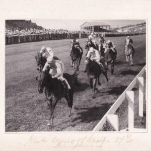 Horse Racing Photograph Pando ridden by Tommy Burn winning at Brighton 27/8/1948
