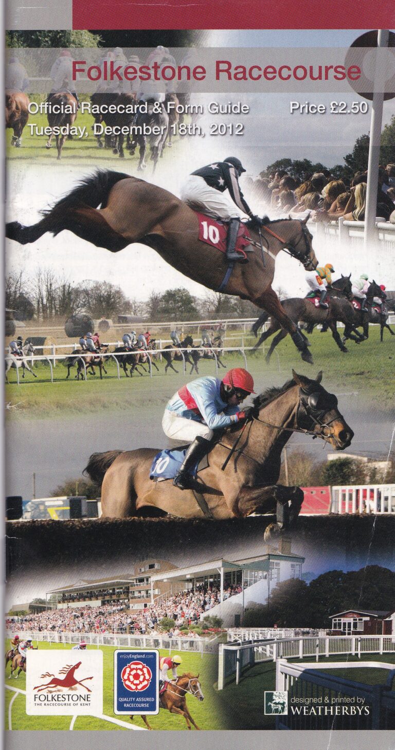 Folkestone Racecourse Tuesday December 18th 2012 Racecard