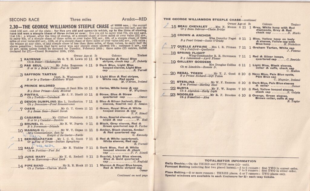 2.30 The George Williamson Steeple Chase