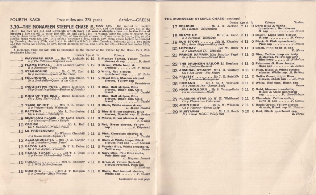 3.30 The Monaveen Steeple Chase
