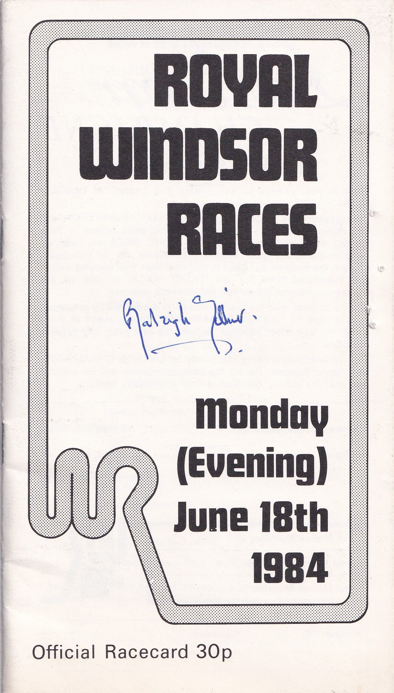 Royal Windsor Races Monday (Evening) June 18th 1984 Racecard