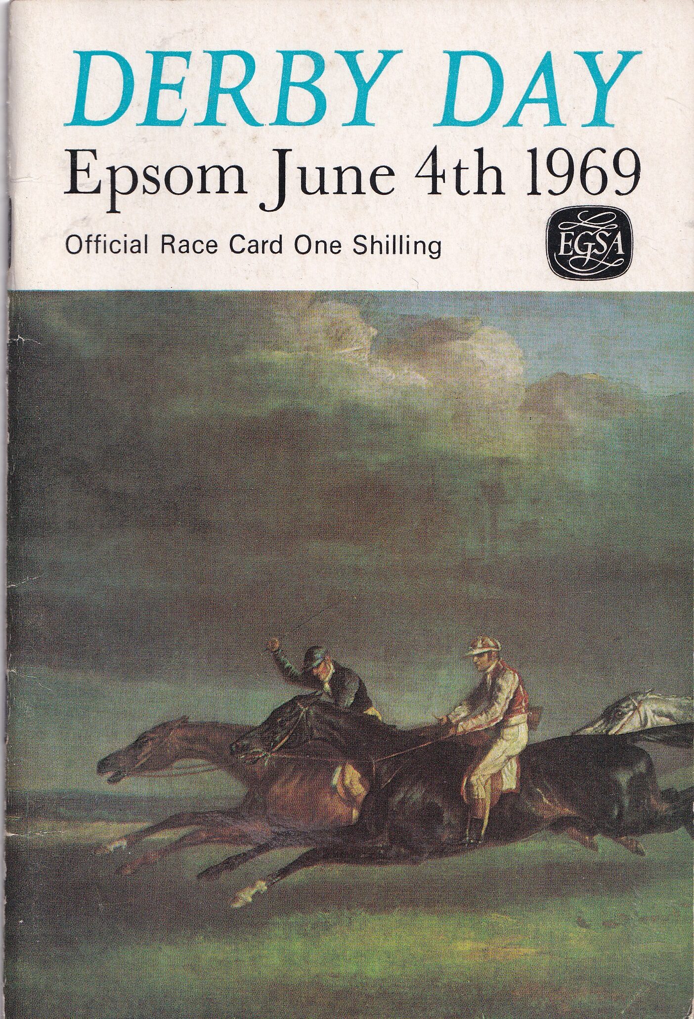 Derby Day Epsom June 4th 1969 Racecard