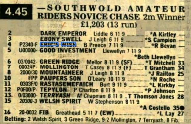 Southwold Amateur Riders Novices Chase